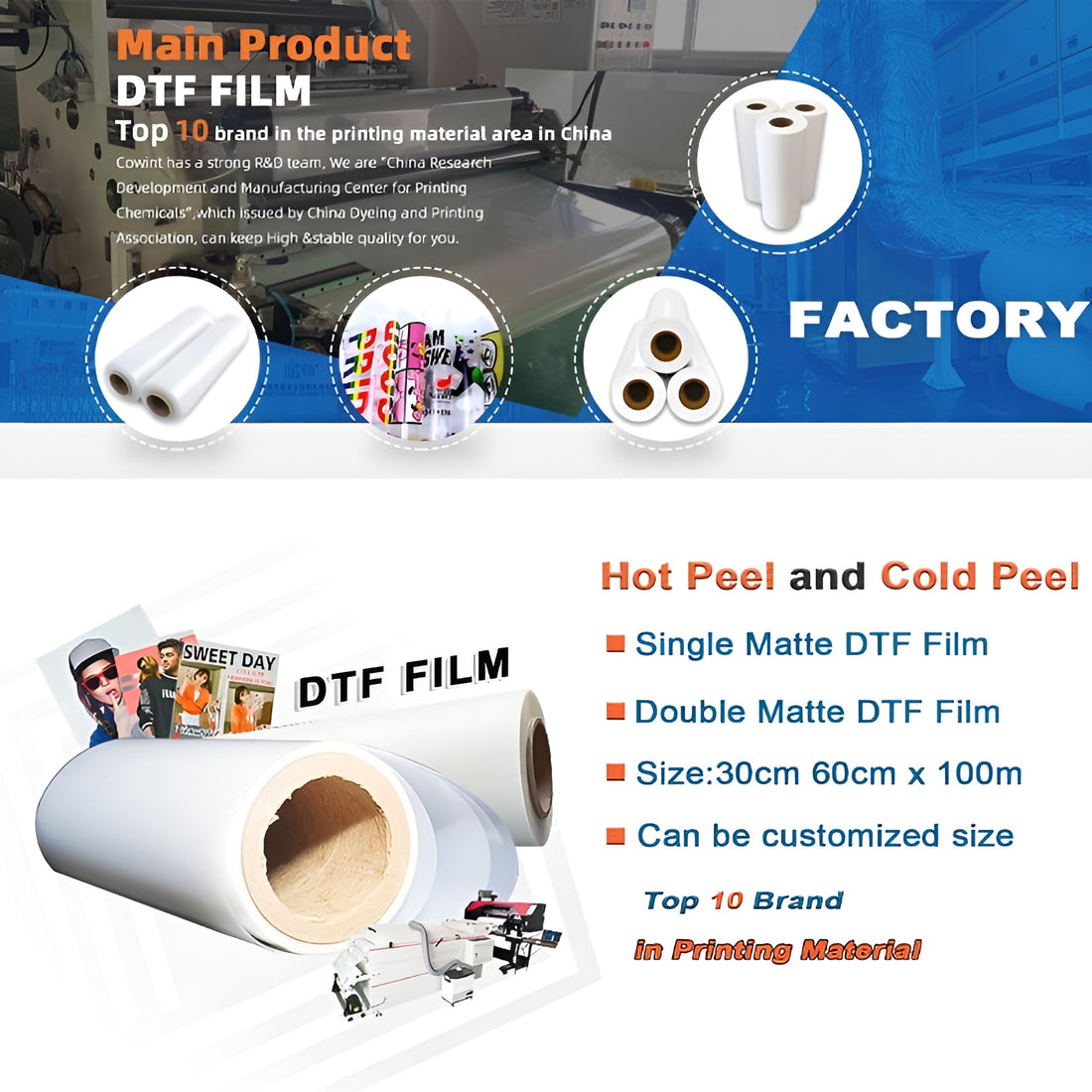 KungFu DTF Heat Transfer Film Rolls